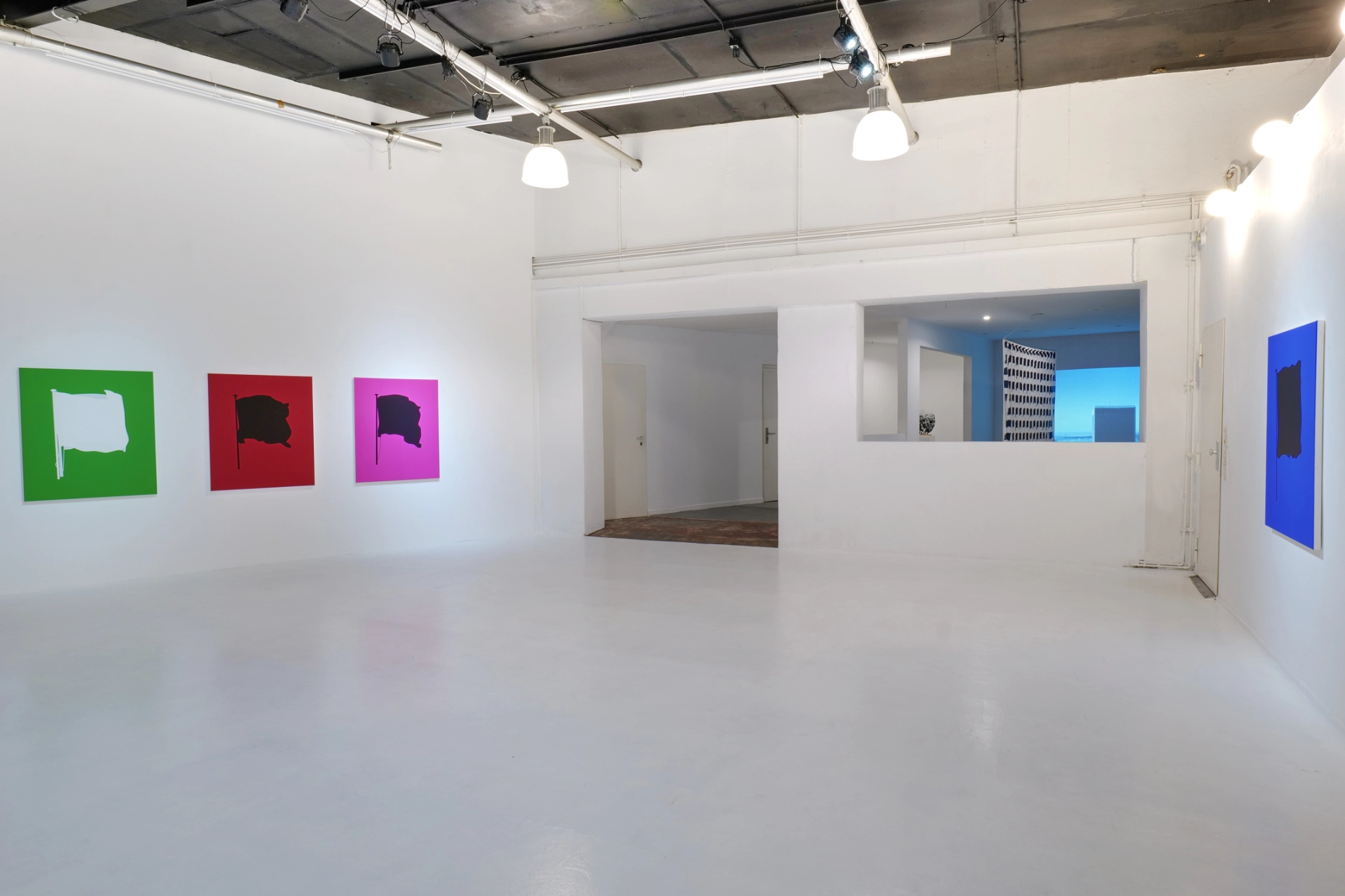 Flags from different countries in exhibition wildpalms.