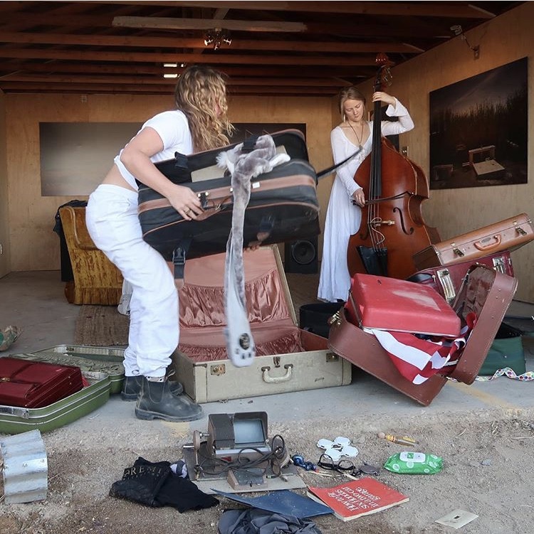 Rachel Libeskind performing Travelling Bag at Bombay Beach Biennial 2018 California