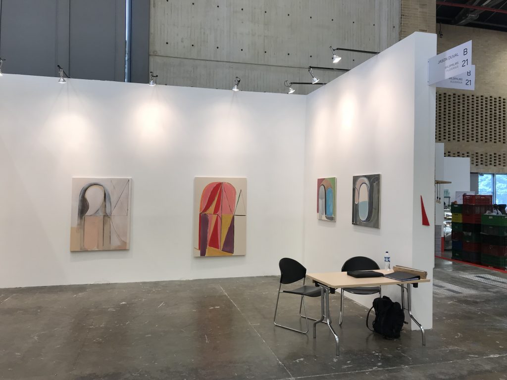 installation view of boothb21 at artbo showing jason duval by wildpalms