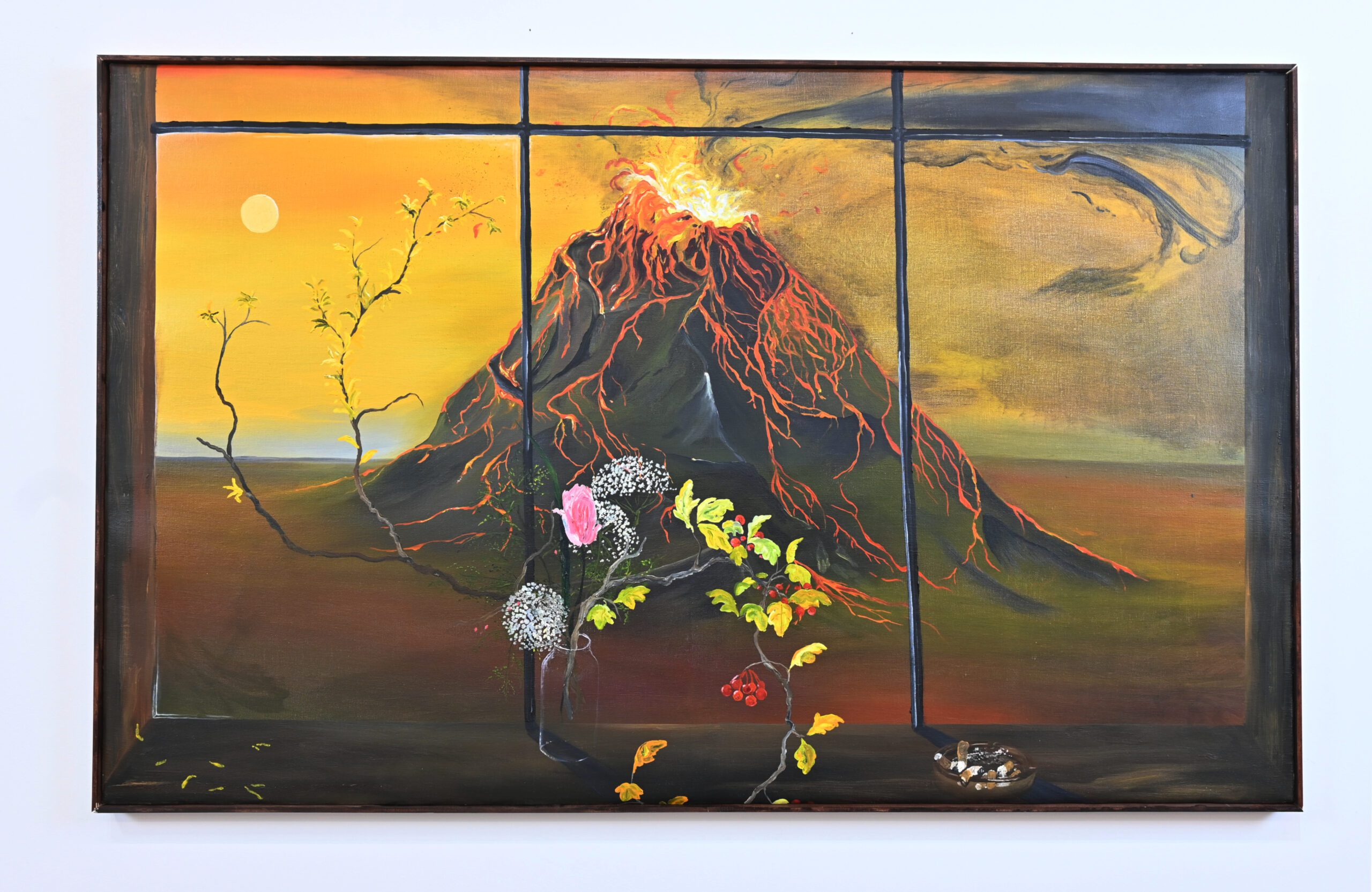 Morgan Mandalay a volcano painting in the japan style