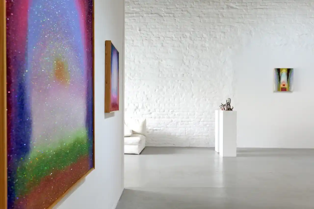 A Review in Glitter exhibition view with works by Nika Fontaine