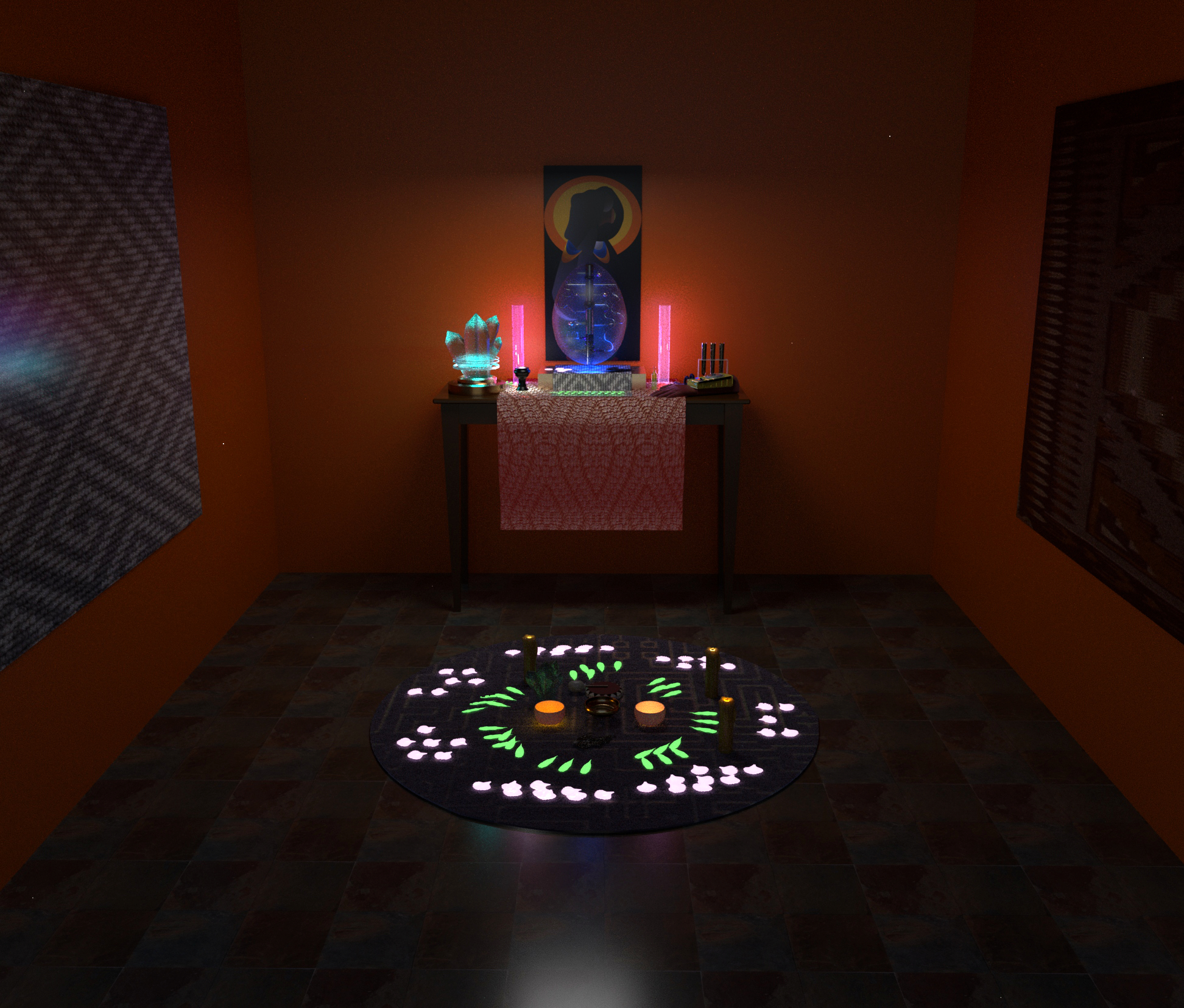 Magical Operations exhibition flyer featuring an installation by Cherish Marquez