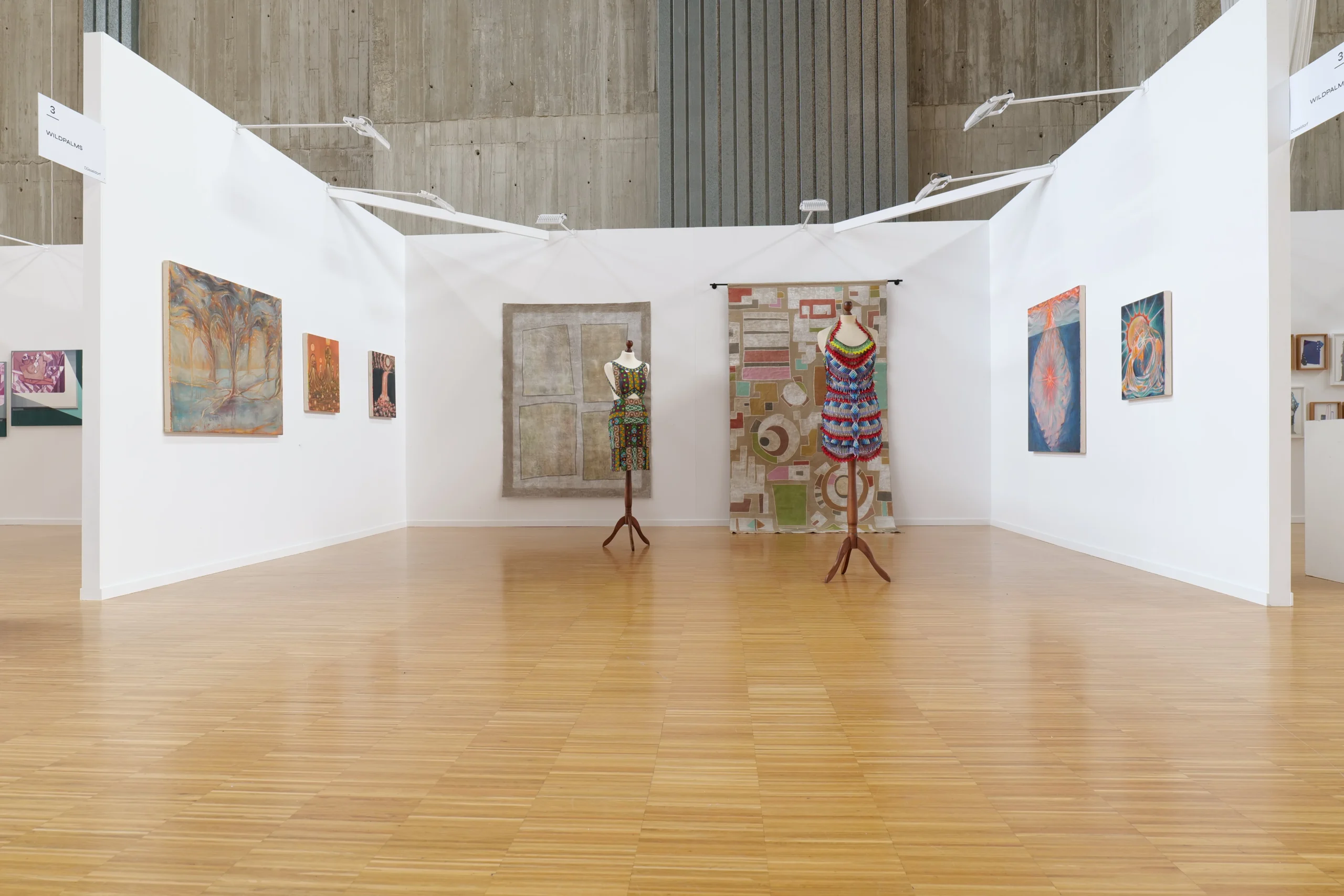 Wild Palms booth at Arte Santander 2024 with works by Nika Fontaine and Mauricio Limón