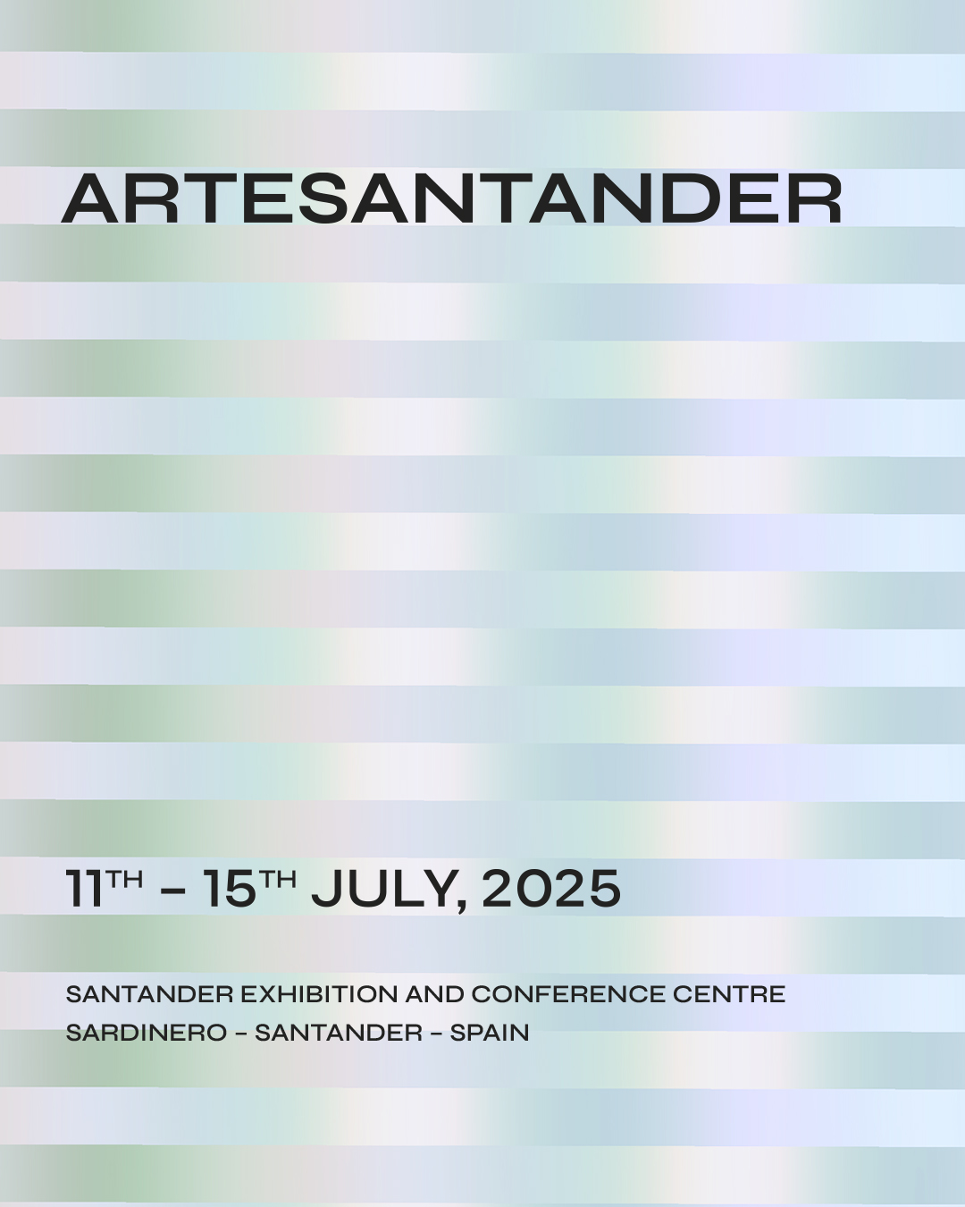 ArteSantander 2025 fair poster, 11–15 July in Santander, Spain