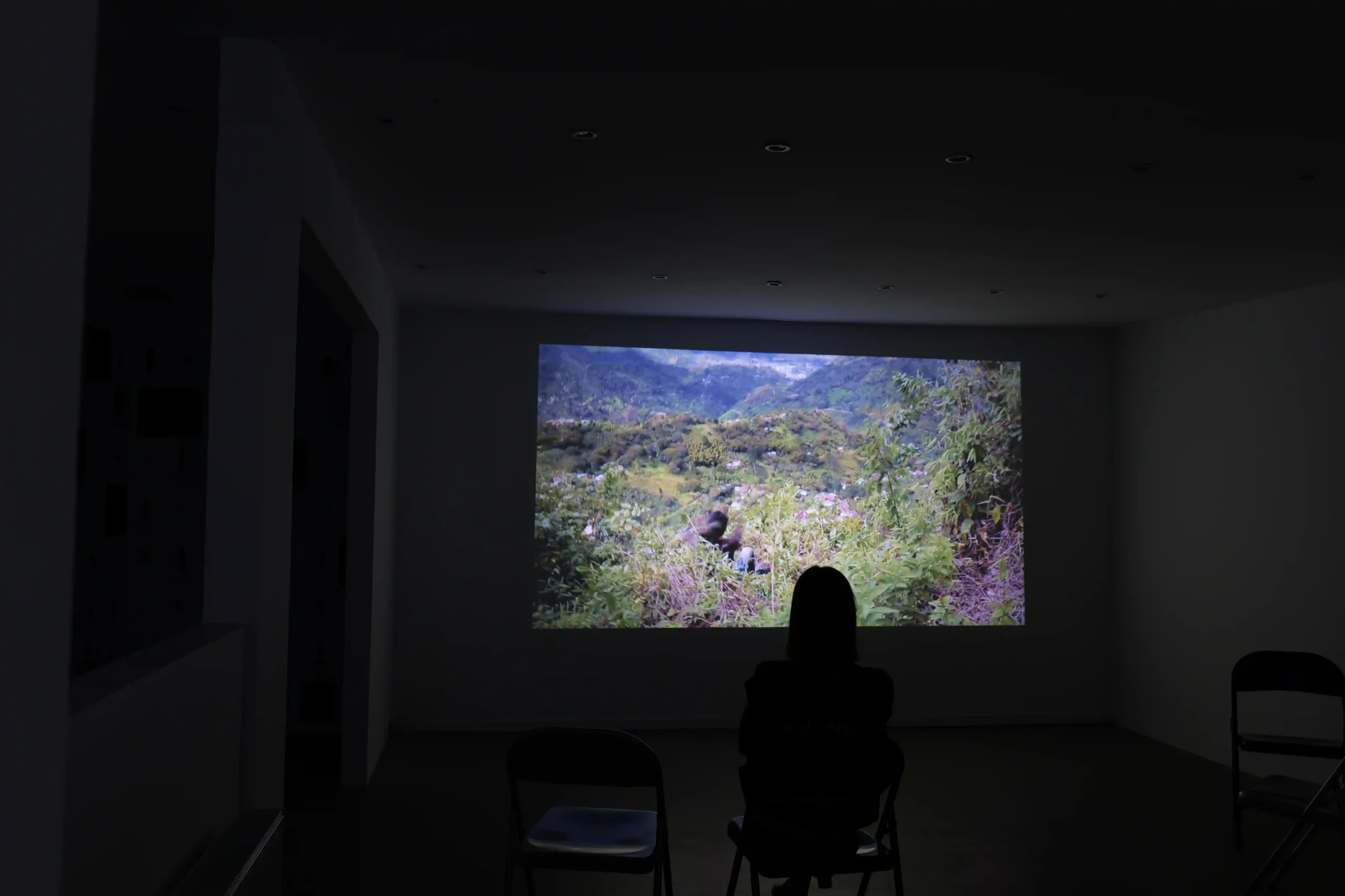 Exhibition view of works by Millones de Maneras and Claudia Fischer