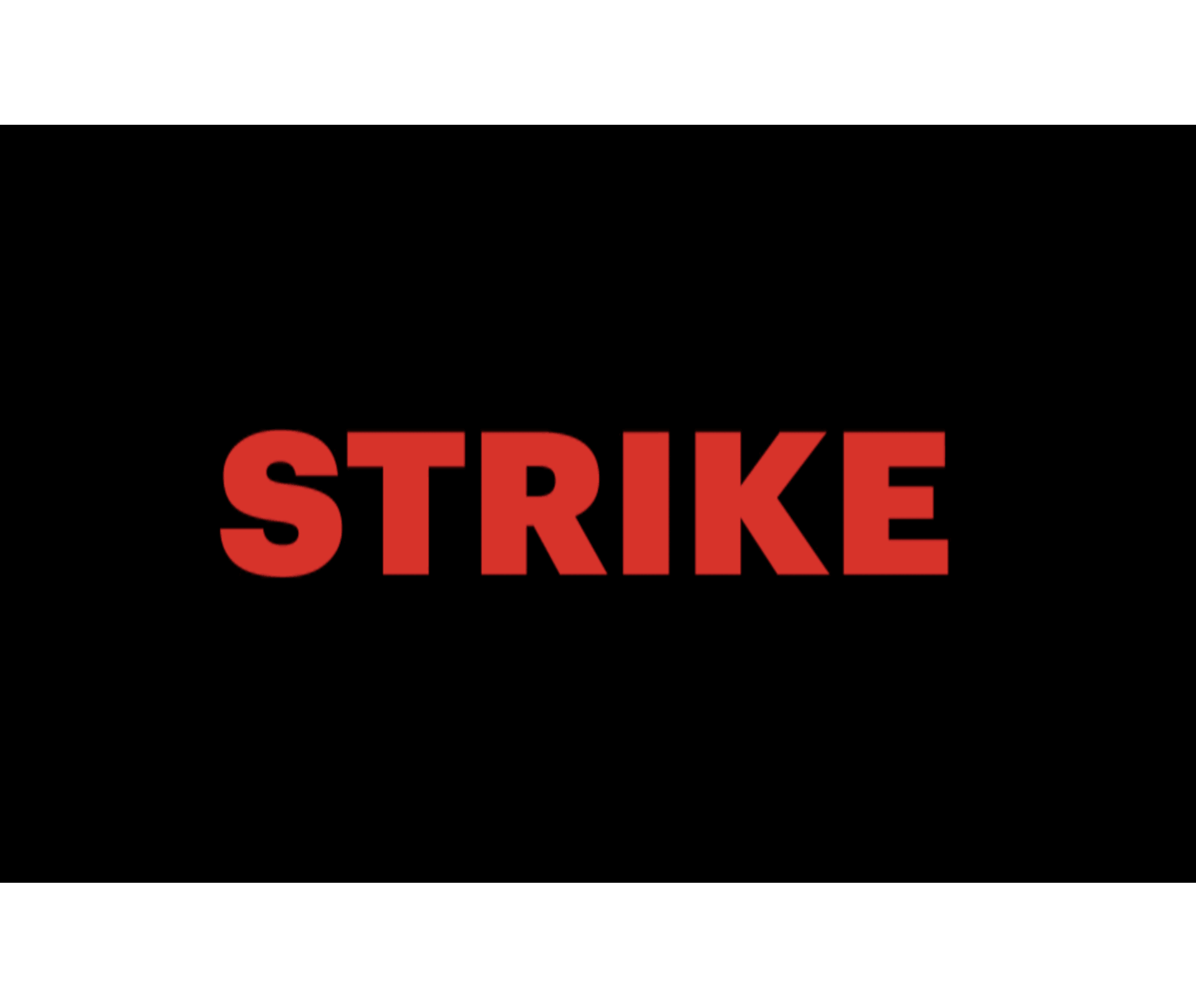 Strike exhibition flyer at wildpalms