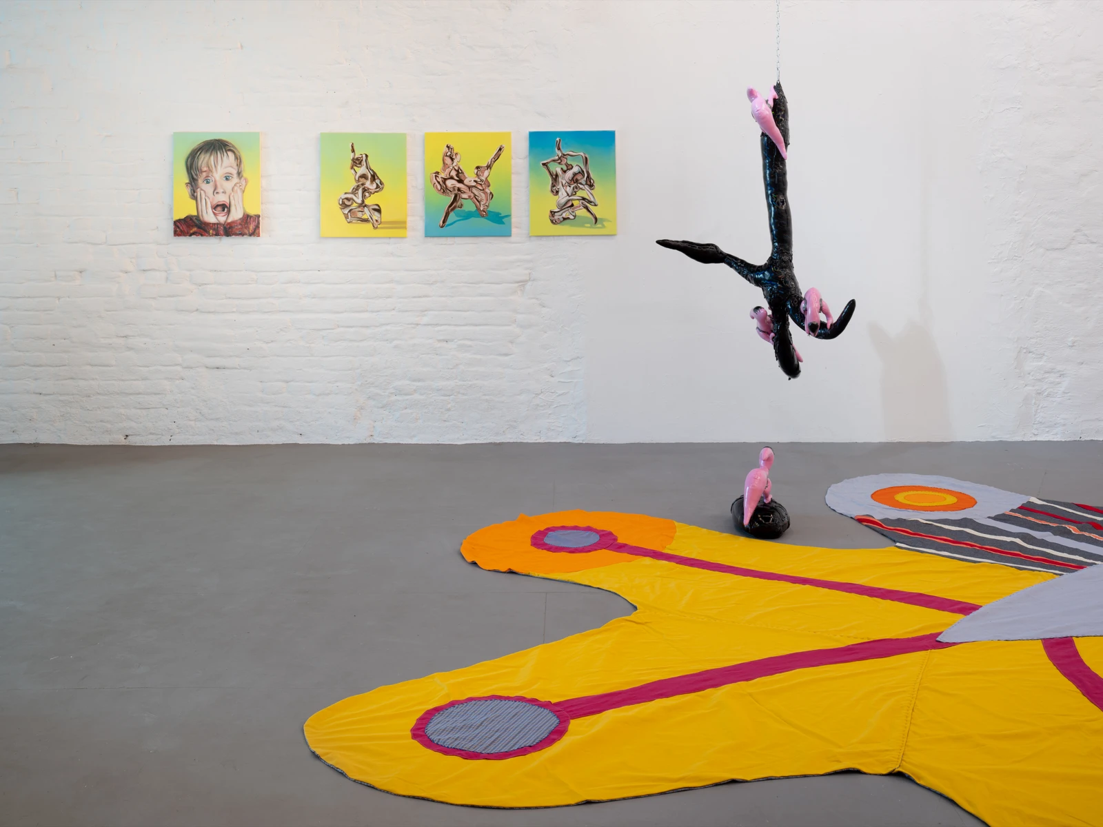 Club Quarantina, exhibition view at Wildpalms, Düsseldorf, curated by Gilles Neiens