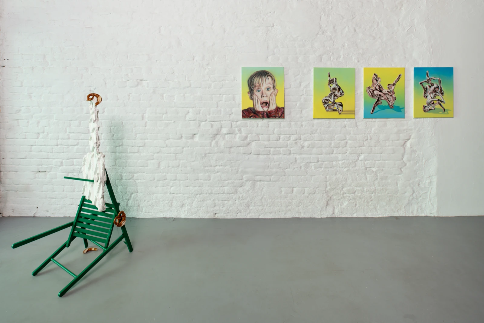Club Quarantina, exhibition view at Wildpalms, Düsseldorf, curated by Gilles Neiens