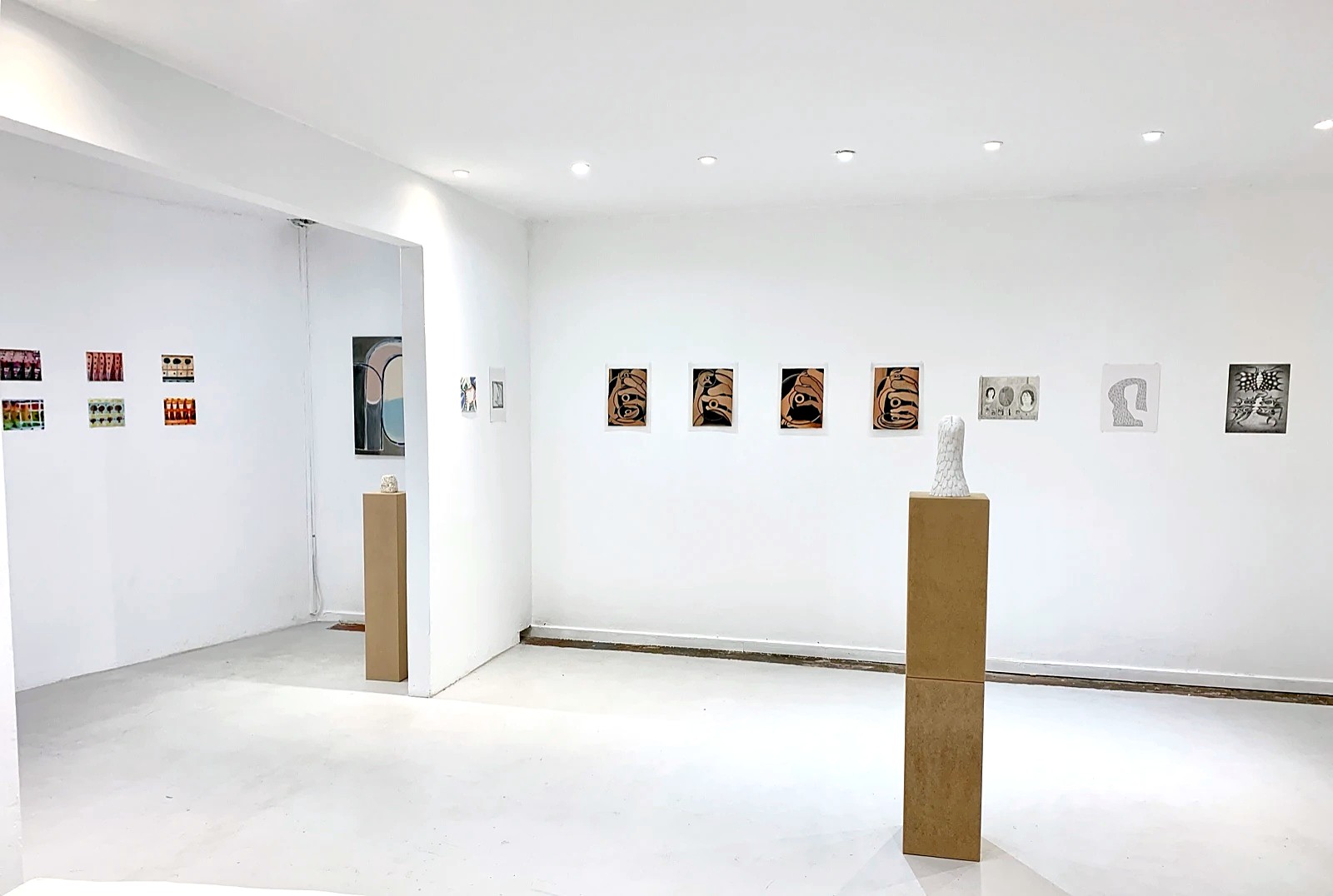 Chris Hammerlein's work (alternate angle), A Fairly Secret Army, George Gallery x wildpalms, curated by Paul Whiting. Photo Charles Cohen.