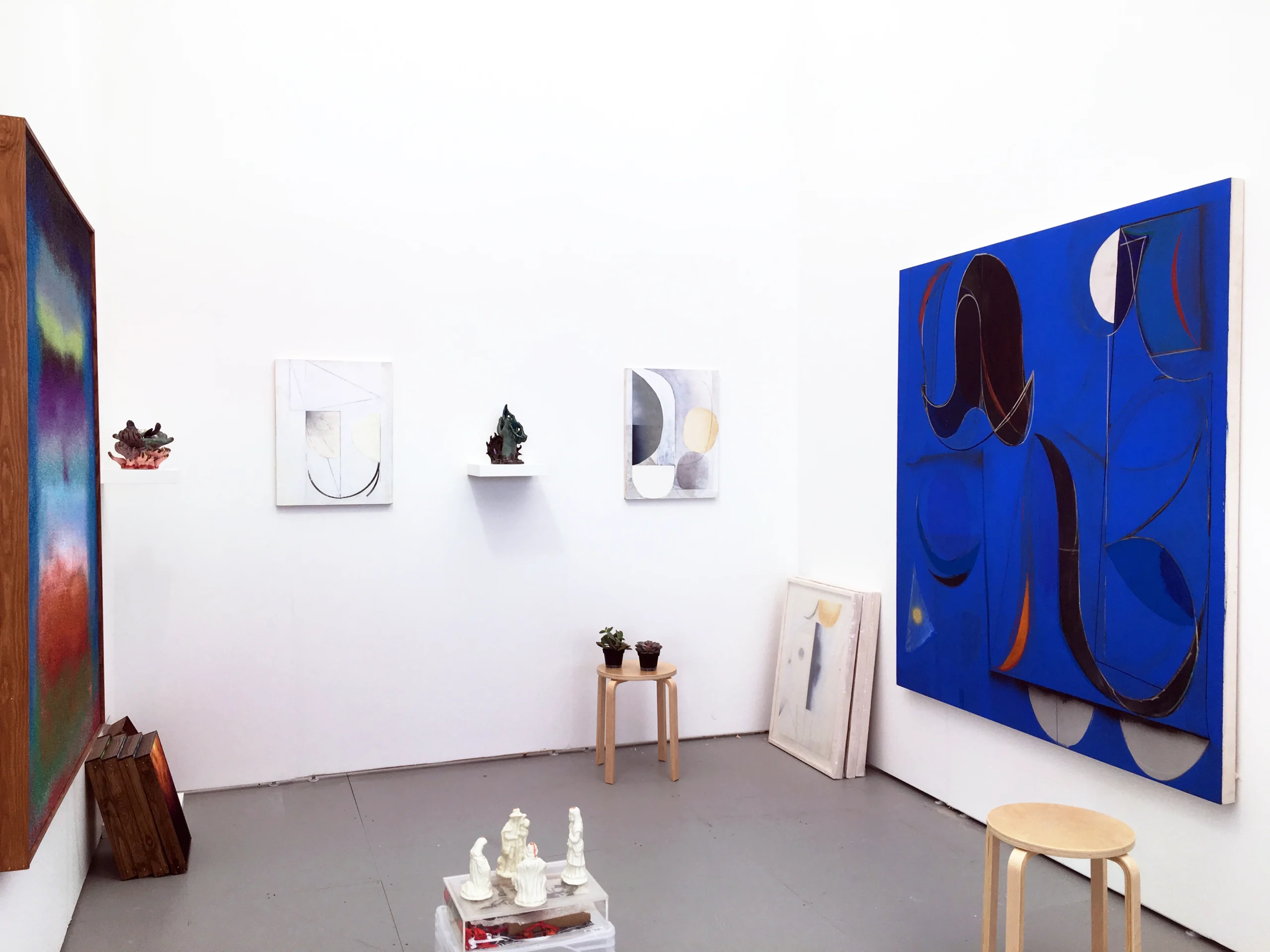 Installation view of the wildpalms booth at UNTITLED Art Fair Miami 2017, with works by Nika Fontaine, Jason Duval, and Rachel Libeskind.