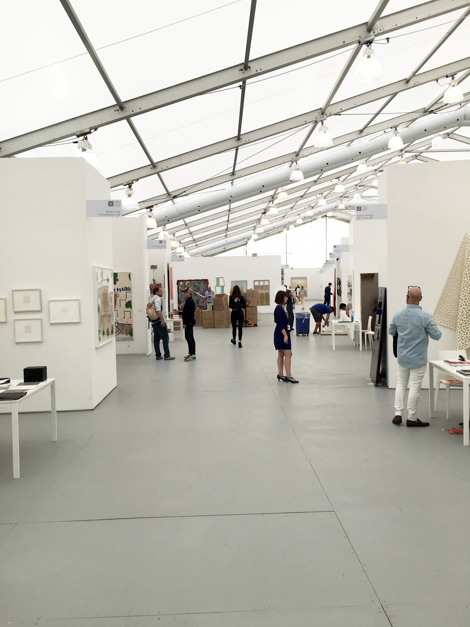 View of the exhibition hall at UNTITLED Art Fair Miami 2017.