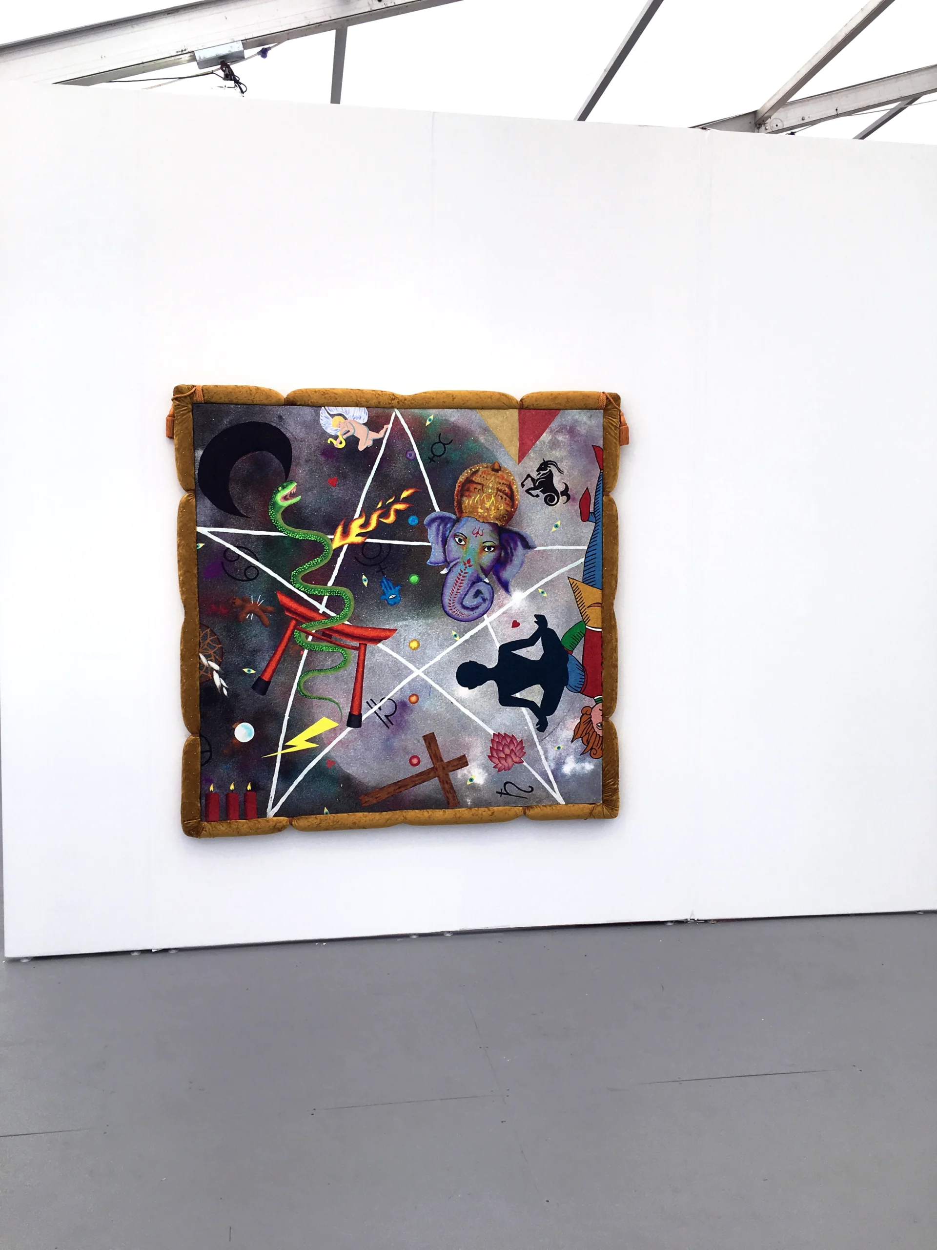 Jason Duval, mixed-media painting, wildpalms booth, UNTITLED Art Fair Miami 2017.